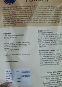 Vedicine Rose &amp; Sandalwood Powder