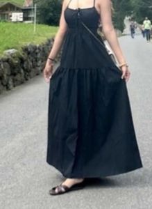 Black Spaghetti Strap Maxi Dress