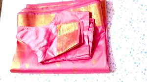 Pink  silkSaree with Blouse