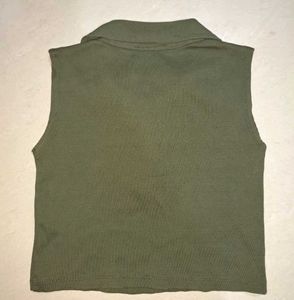Olive Green Crop Tshirt