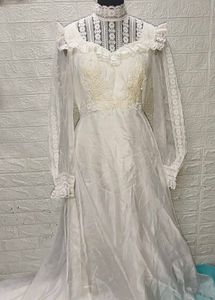 White Gown Price Drop From Rs.1450 To Rs. 799