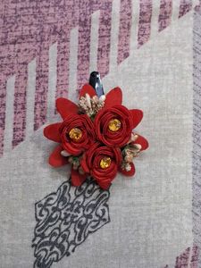 Hair Bun With Flowers