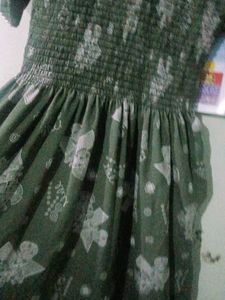 Floral Print Olive Green gown