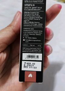 Plum Goodness Matterific Lipstick Jollywood Shade