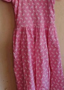 Smoked Pink Floral Summer Dress
