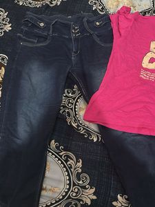 Girls Jeans &amp; Top Set