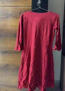 Maroon Casual Dress