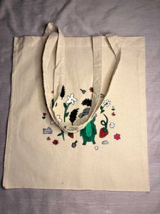 Cute  Handstitched Frog Tote Bag