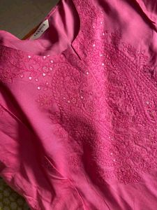 NEW💞 FASHOR Pink Embroidered Kurti💞