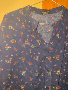 Navy Blue Short Kurta