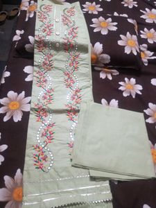 Sea Green Beautiful Cotton Suit
