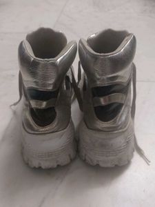 Silver High Top Sneakers