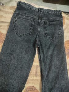 charcoal black straight fit jeans for women girls