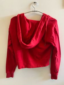 Crop Red Studiofit Hoodie