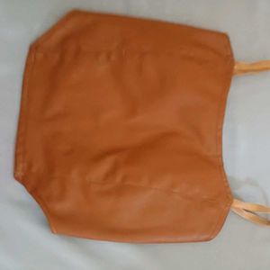 Brown Faux Leather top