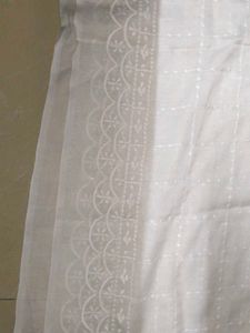 White Embroidered Fabric