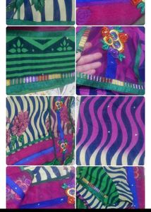 Beautiful Multicolour Saree In Soft Geogrette