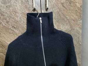 Zip-Up Knit Cardigan