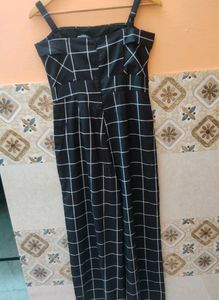 Fablley Chic Black &amp; White Jumpsuit