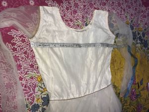 Gown Designer Embroidary With Poncho