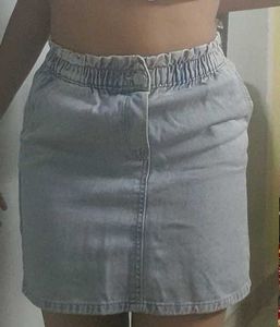 Denim Short Skirt