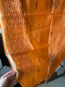 Womens Block Printed Chanderi Dupatta