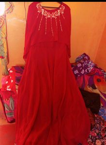 NEW STYLISH ELEGANT MARRON GOWN