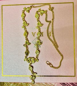 Gold Butterfly Chain With Earrings