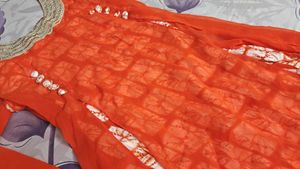 Orange Layered  Dress👗