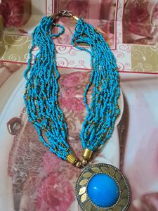 Blue Moti Chain