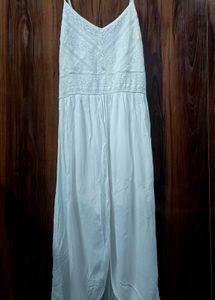 Forever 21 A-line Front Slit Dress With Shorts