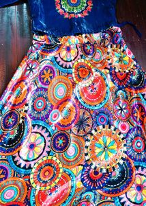 Multicolored Splashy Lehenga