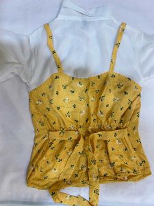 Floral Y2K Top with Shirt