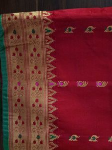 Bright Red Festive Saree