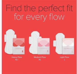 Nua XL Medium Flow Comfort Pads - 12 Count