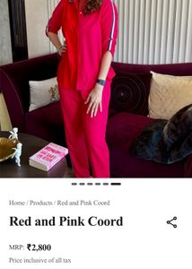 Red &amp; Pink Co-ord Set From Dreamy Owl (b1g1)