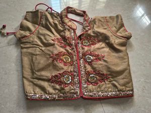 Golden ,Yellow Embroidered Lehenga With Blouse