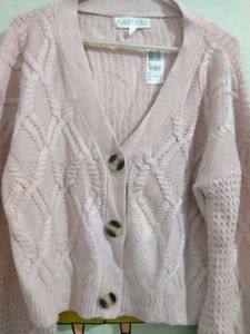 Cute Pink Knit Cardigan