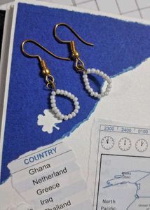 Pearl Hoop Earring 🤍💧