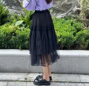 Black Midi Tulle Skirt