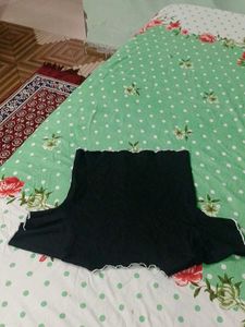 Cute Black Tie-Up Top