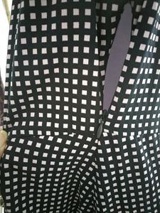 Checkered A Line Tie Knot Dress