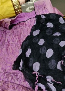 Purple And Black Shirt Nd Dupatta