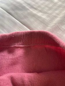 Pink Knit Midi Skirt