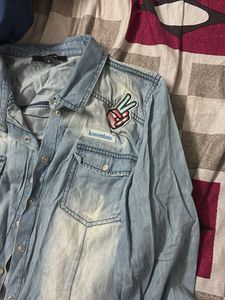 Denim Button-Down Shirt
