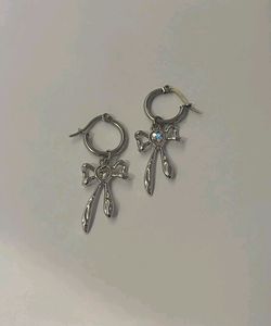 Price Down💥Y2k Rhinestone Cute Bow Earrings ☆🍓🩰