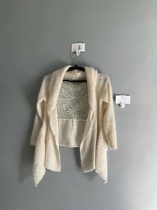 Cream Floral Lace Cardigan