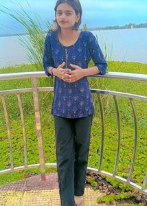 Stylish Blue Printed Kurta