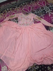 Beautiful pink Gawn And Gorgeous Dupatta