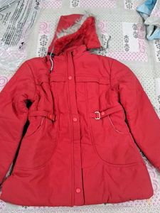 Red Winter Coat with Hood